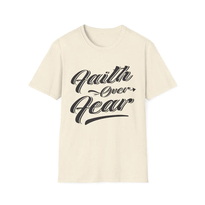 Faith Over Fear Unisex Softstyle T-Shirt | Inspirational Graphic Tee - So ist Leben
