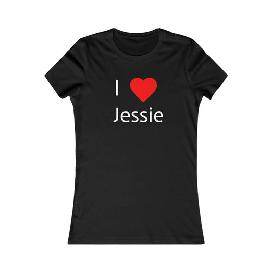 I ❤️ Jessie – Lieblings-T-Shirt für Damen – Süßes schwarzes Grafik-Shirt für den Alltag - So ist Leben