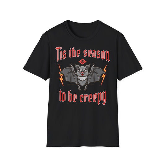 Halloween Creepy Bat Unisex T-Shirt, Cute Halloween Tee, Spooky Season Shirt, Fun Costume Top, Gift for Halloween Lovers Printify