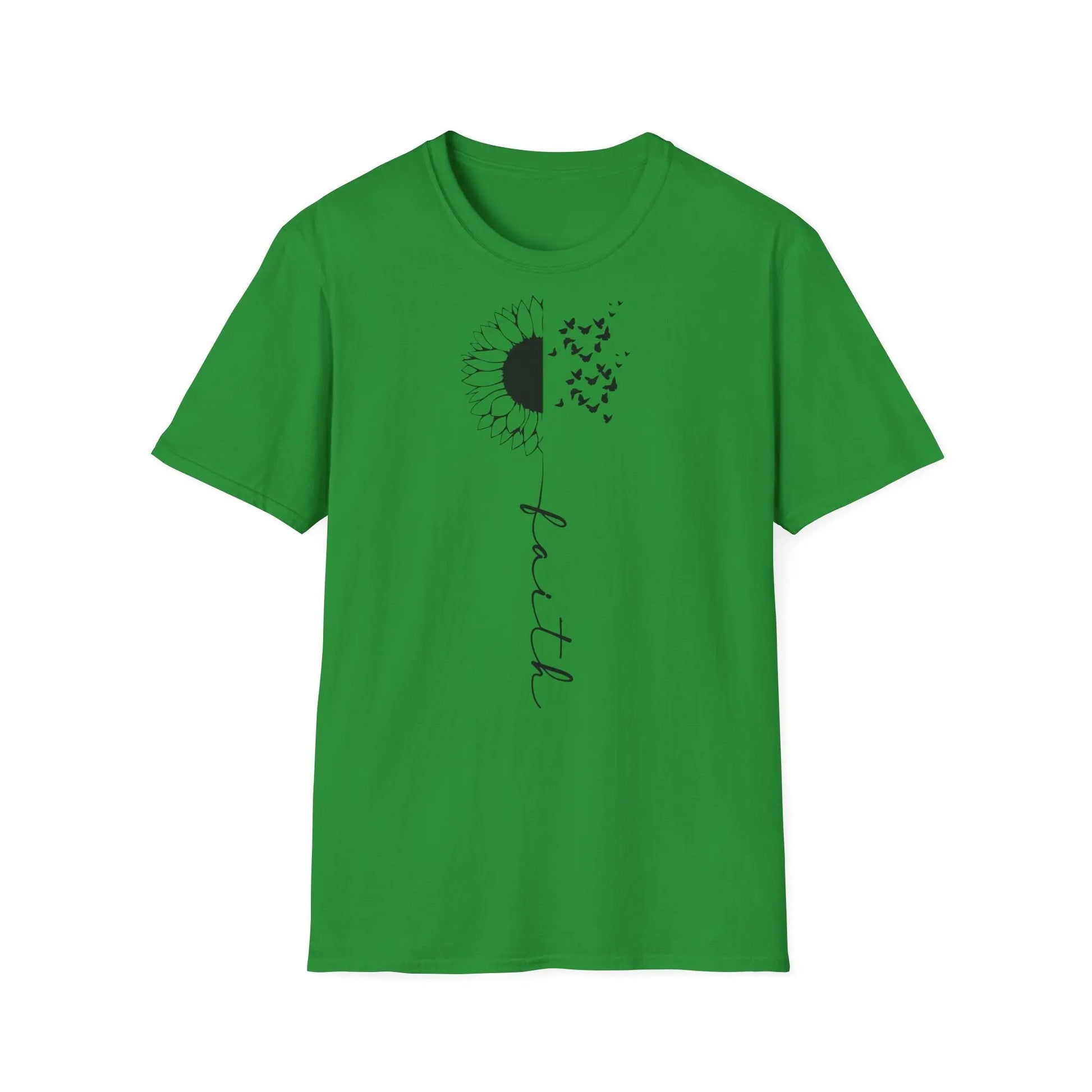 Faith Sunflower Unisex Softstyle T-Shirt - Inspirational Graphic Tee - So ist Leben