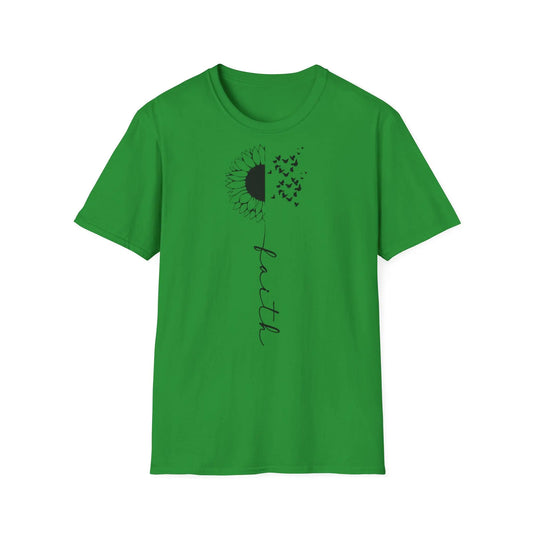 Faith Sunflower Unisex Softstyle T-Shirt - Inspirational Graphic Tee - So ist Leben