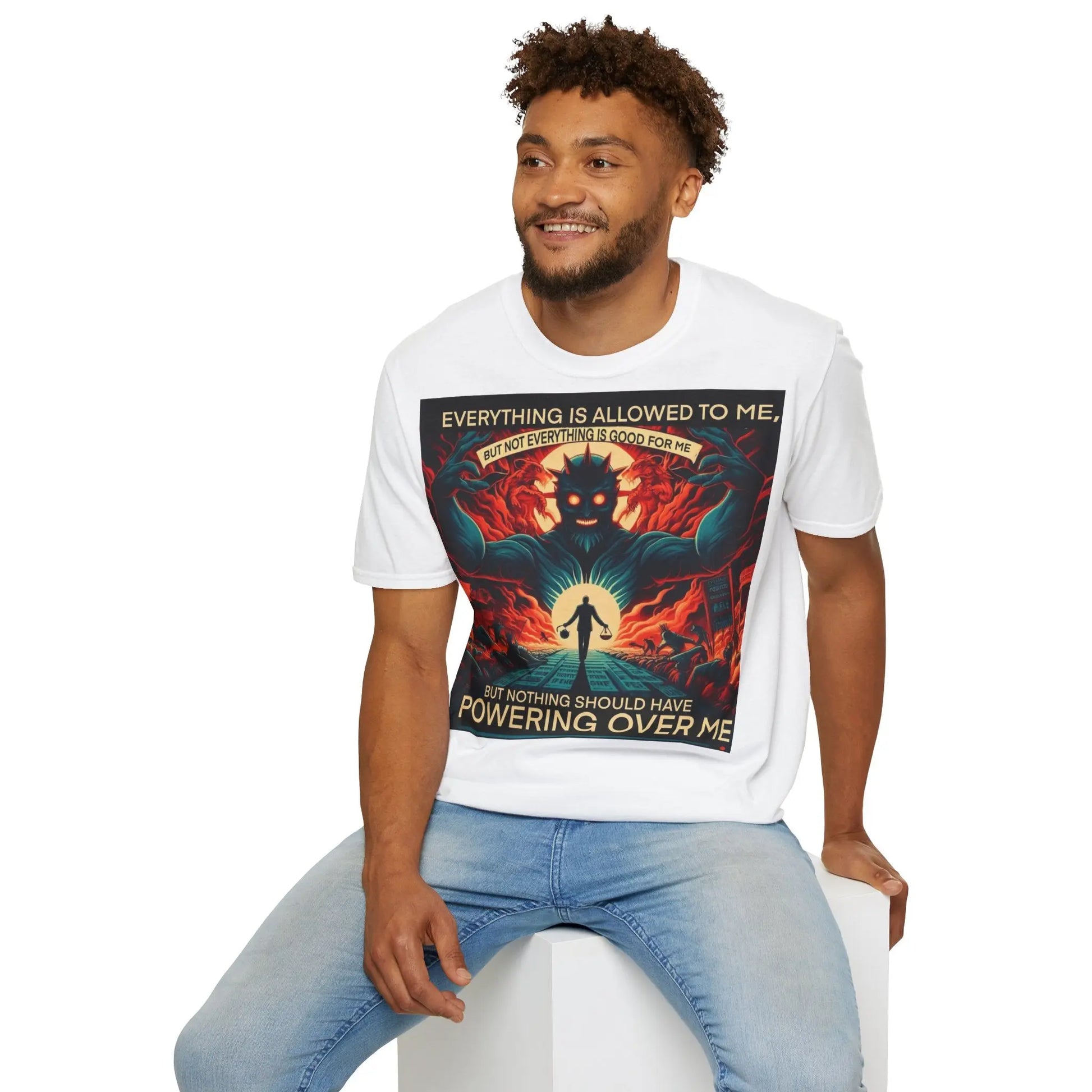 Selbstbestimmt Unisex Softstyle T-Shirt | Freiheit durch Minimalismus - So ist Leben