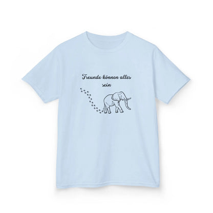 Cute Elephant Quote Kids Tee - "Freunde können alles sein" - Perfect for Playdates & Special Occasions - So ist Leben