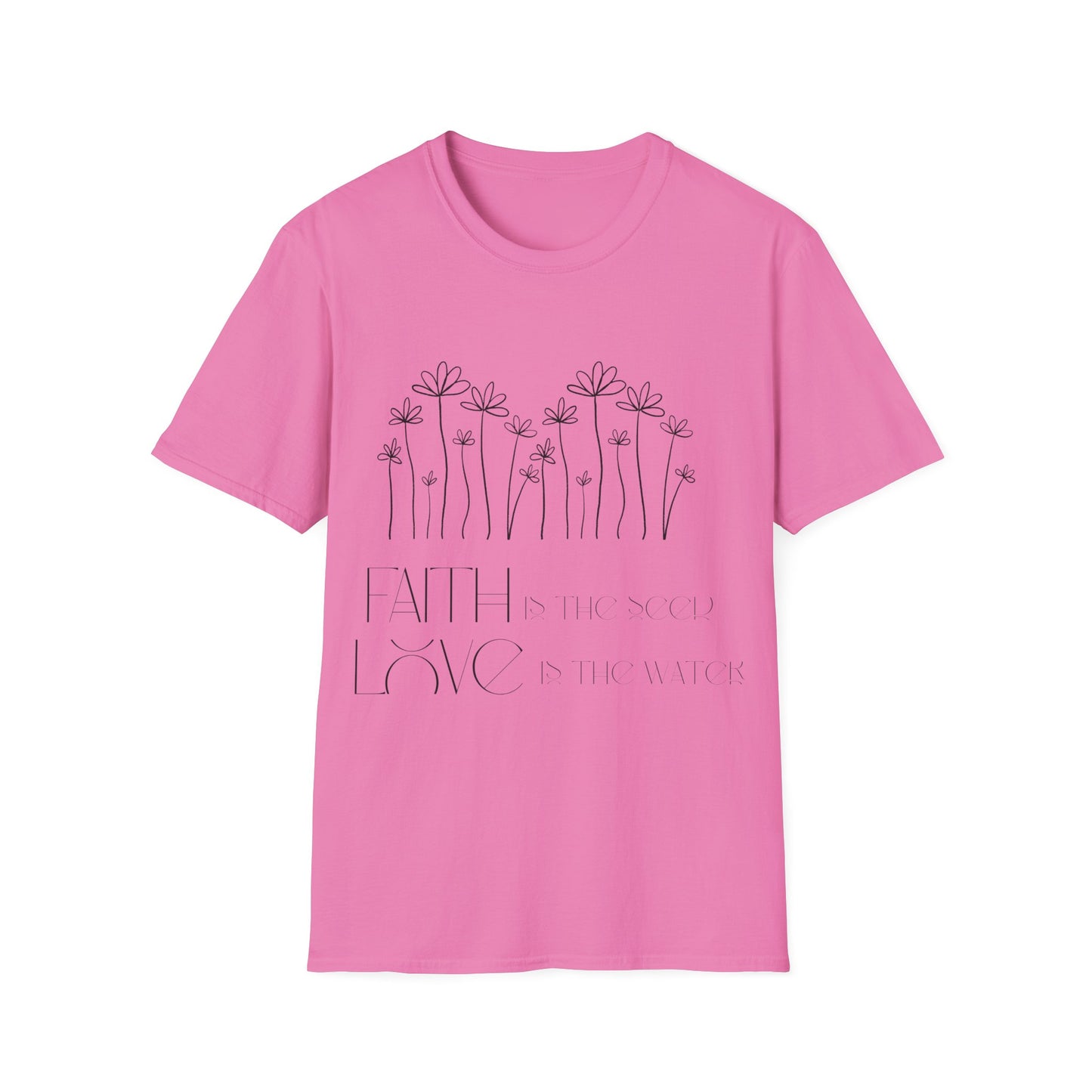 Faith & Love Floral Unisex Softstyle T-Shirt