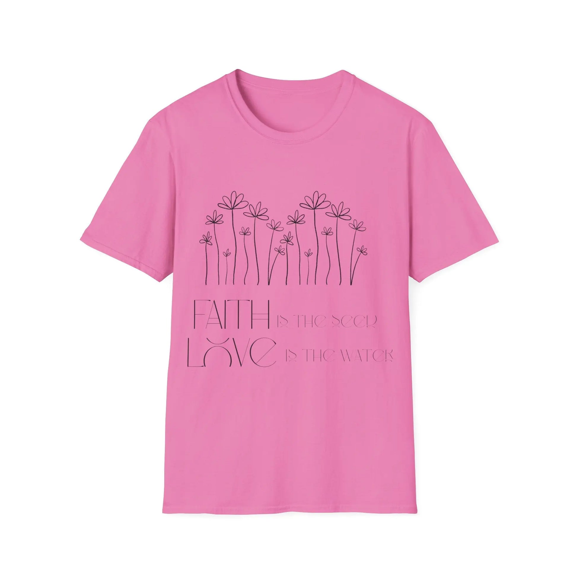 Faith & Love Floral Unisex Softstyle T-Shirt - So ist Leben