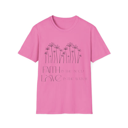 Faith & Love Floral Unisex Softstyle T-Shirt
