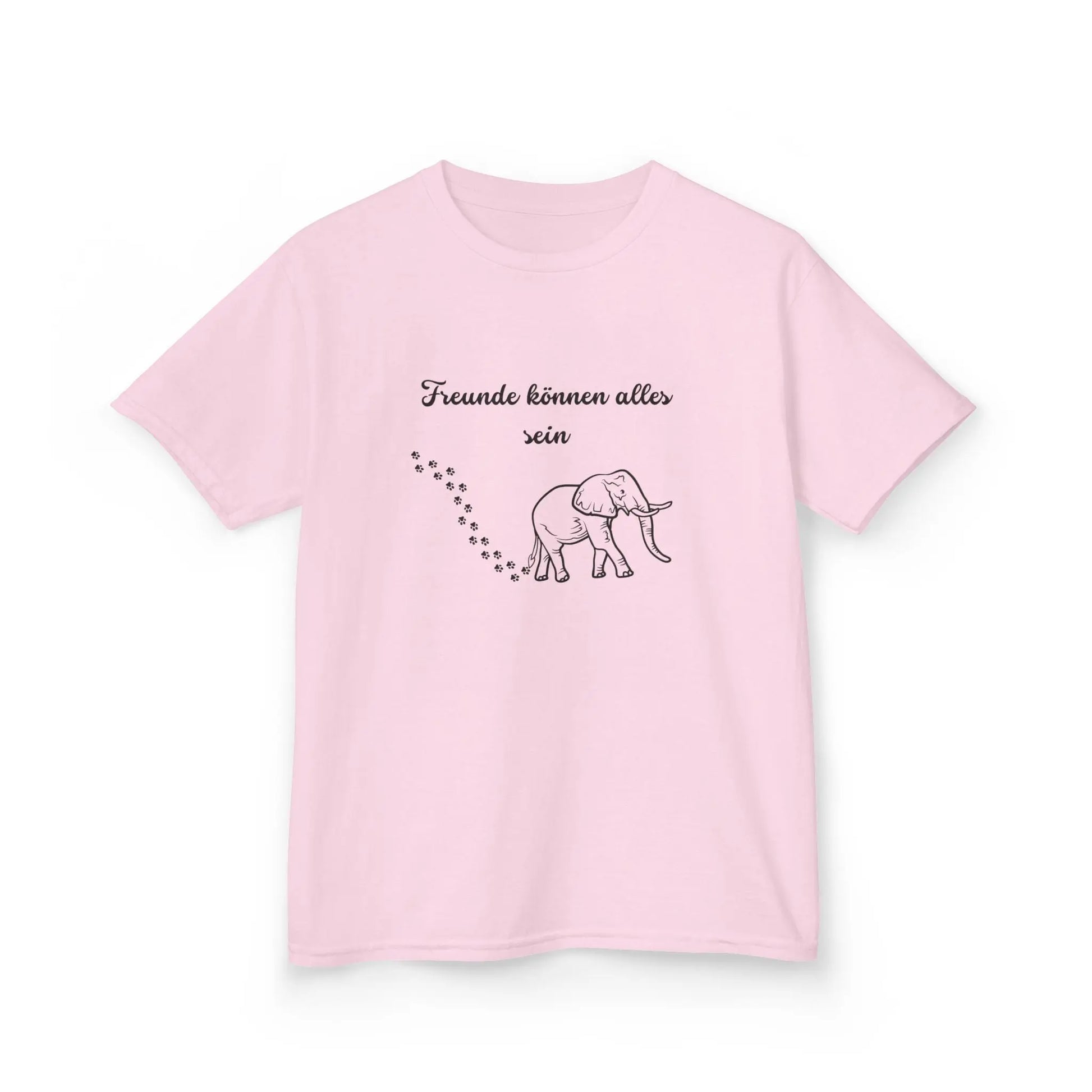 Cute Elephant Quote Kids Tee - "Freunde können alles sein" - Perfect for Playdates & Special Occasions - So ist Leben