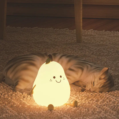 Creative Colorful Pear Duck Pear Night Light Pear Night Light Couple Gift Silicone Cute Night Light Sleeping Night Light - So ist Leben