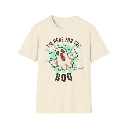 Halloween Ghost T-Shirt, I’m Here for the Boo Tee, Unisex Graphic Shirt, Spooky Season Top, Fun Costume T-Shirt Printify