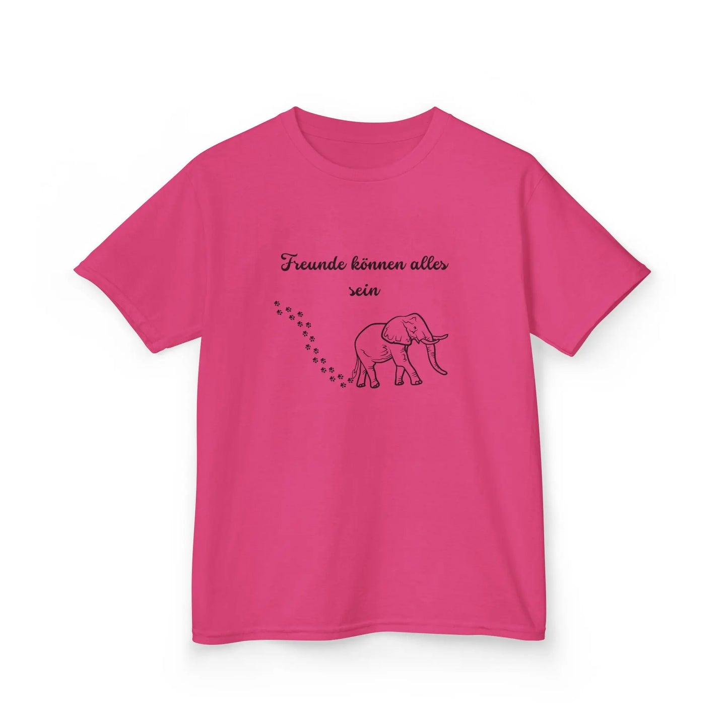 Cute Elephant Quote Kids Tee - "Freunde können alles sein" - Perfect for Playdates & Special Occasions - So ist Leben