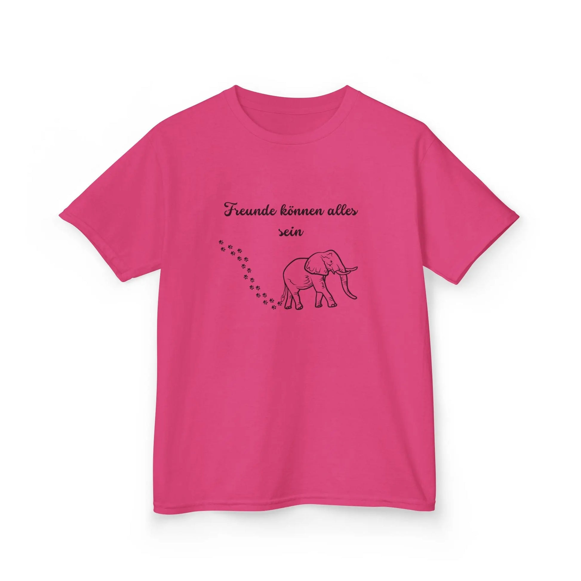 Cute Elephant Quote Kids Tee - "Freunde können alles sein" - Perfect for Playdates & Special Occasions - So ist Leben