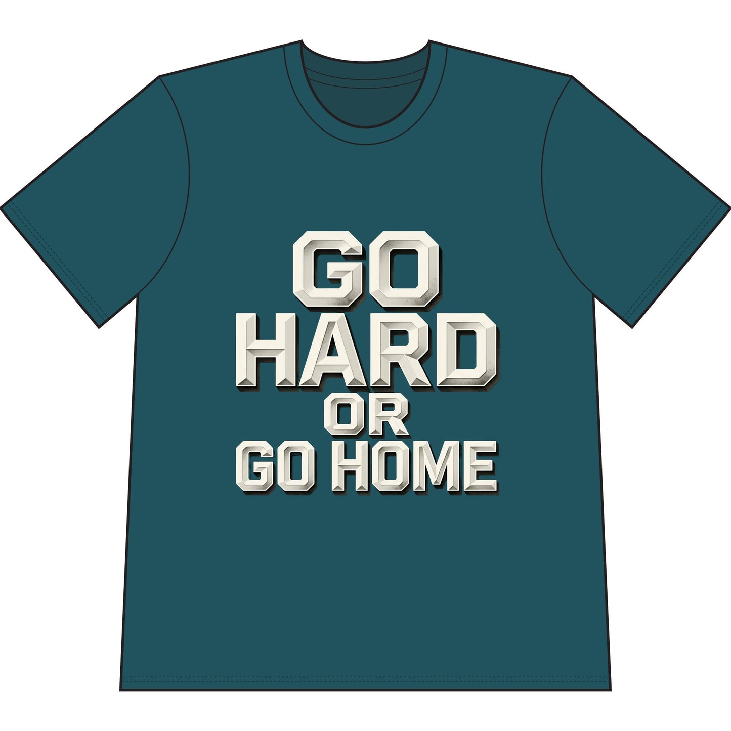 Go Hard or Go Home T‑Shirt — Motivational Gym Tee Printify