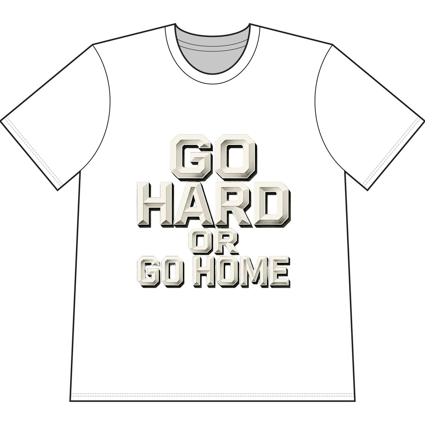 Go Hard or Go Home T‑Shirt — Motivational Gym Tee Printify