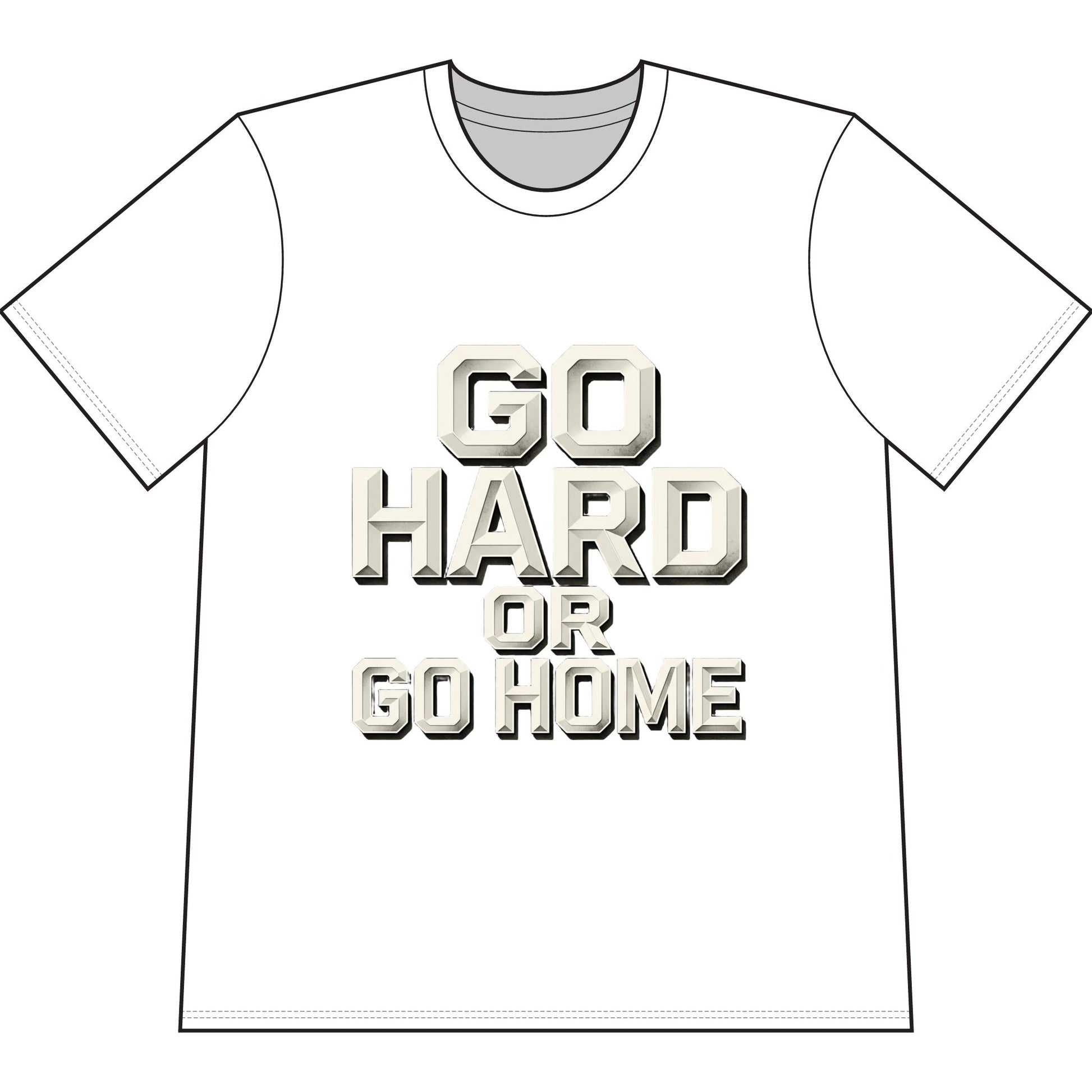Go Hard or Go Home T‑Shirt — Motivational Gym Tee Printify