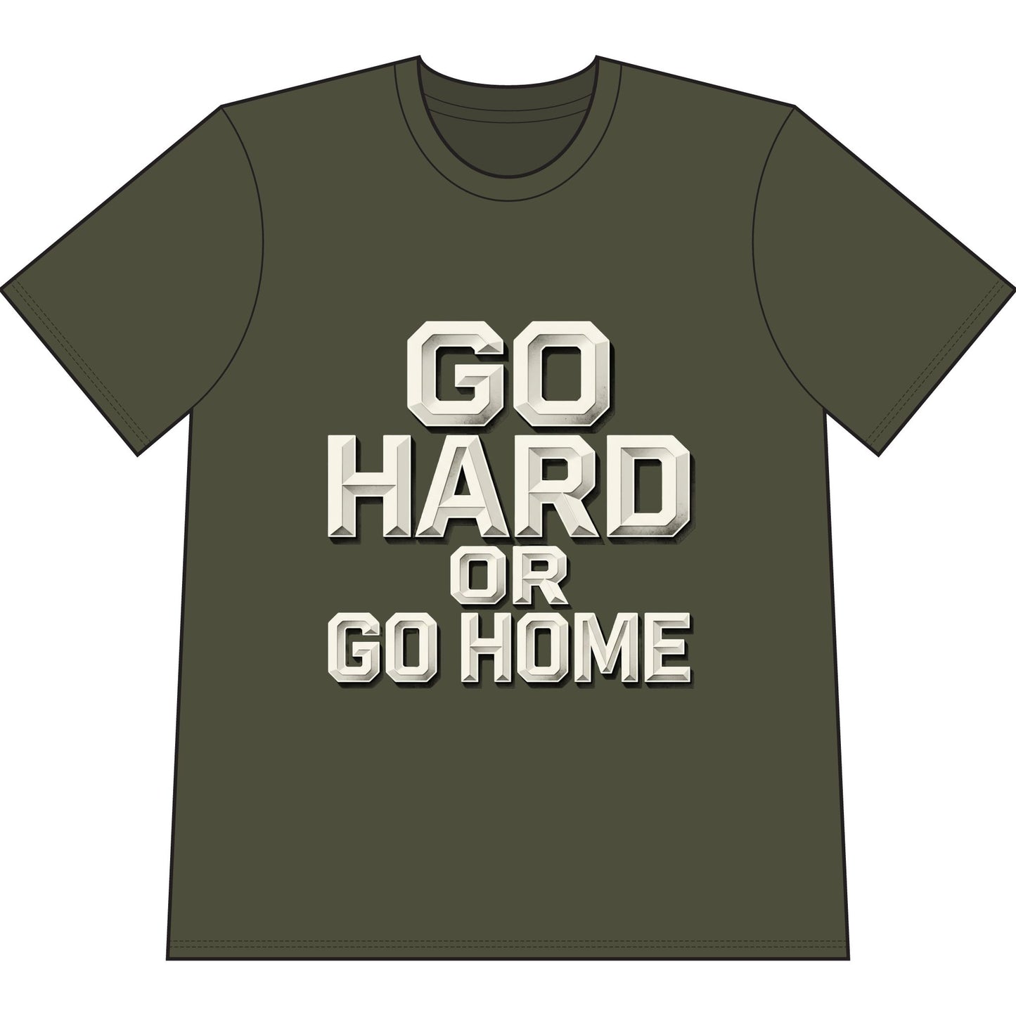 Go Hard or Go Home T‑Shirt — Motivational Gym Tee Printify