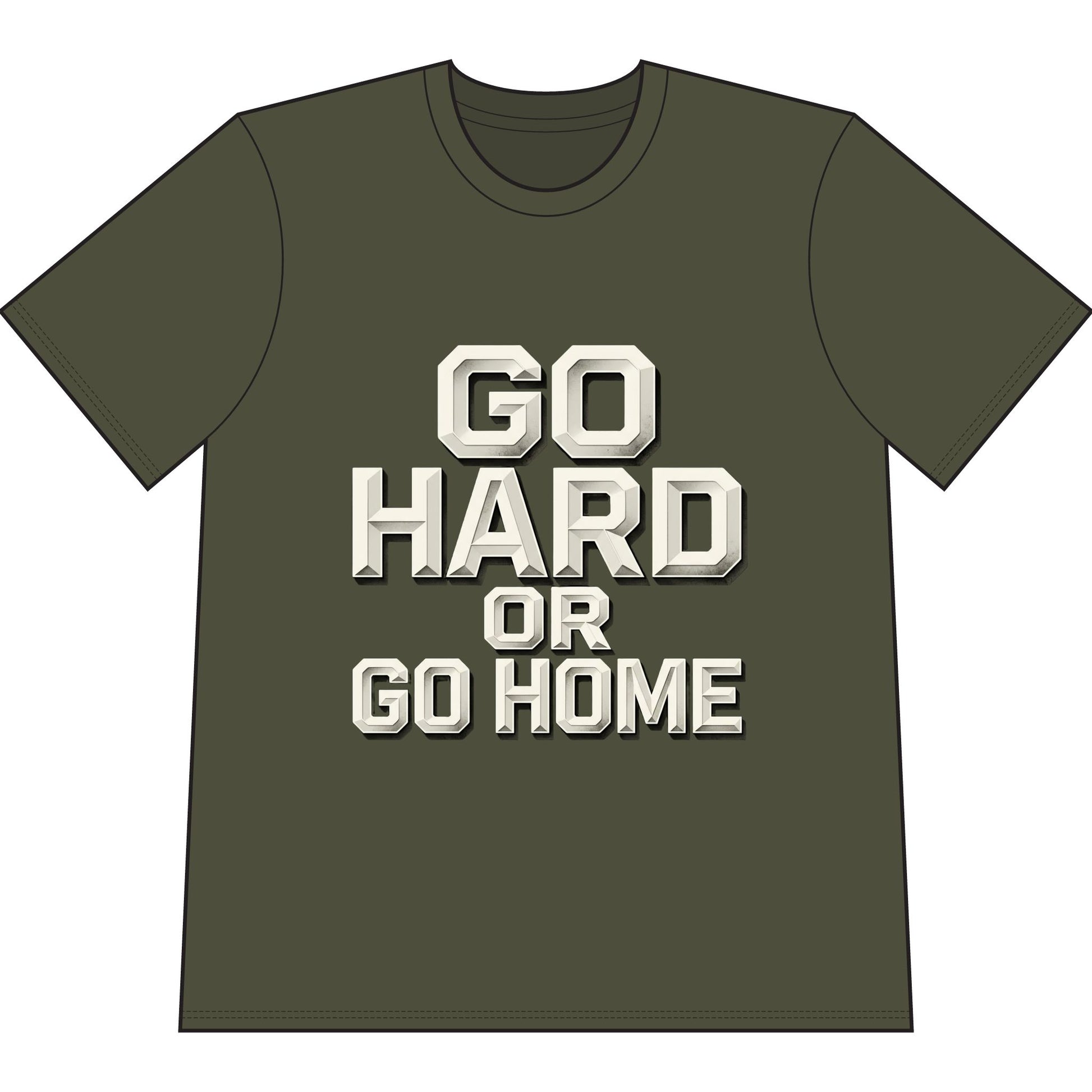 Go Hard or Go Home T‑Shirt — Motivational Gym Tee Printify