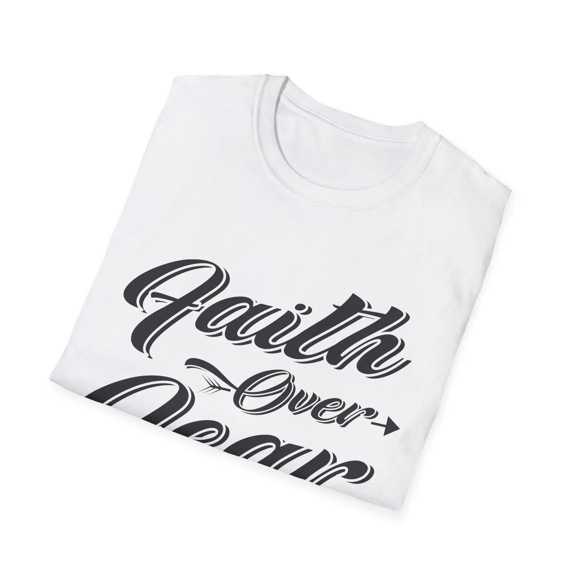 Faith Over Fear Unisex Softstyle T-Shirt | Inspirational Graphic Tee - So ist Leben