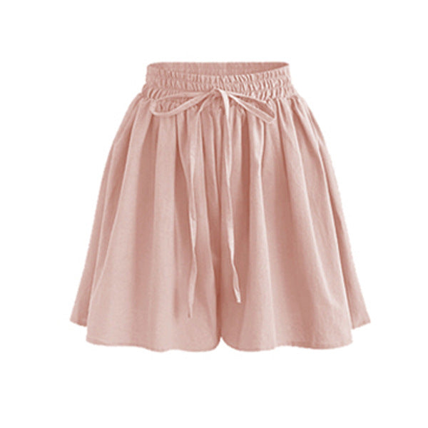 Large Size Wide Leg Shorts for Women Summer Plus Fat New Chiffon Pants Skirt Single Layer Elastic Waist Loose Versatile Korean Style Casual Pants So ist Leben