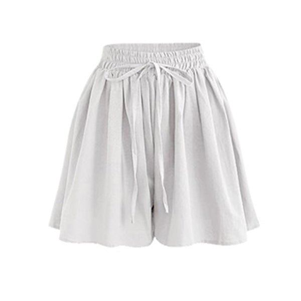 Large Size Wide Leg Shorts for Women Summer Plus Fat New Chiffon Pants Skirt Single Layer Elastic Waist Loose Versatile Korean Style Casual Pants So ist Leben