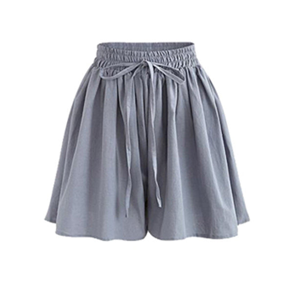 Large Size Wide Leg Shorts for Women Summer Plus Fat New Chiffon Pants Skirt Single Layer Elastic Waist Loose Versatile Korean Style Casual Pants So ist Leben