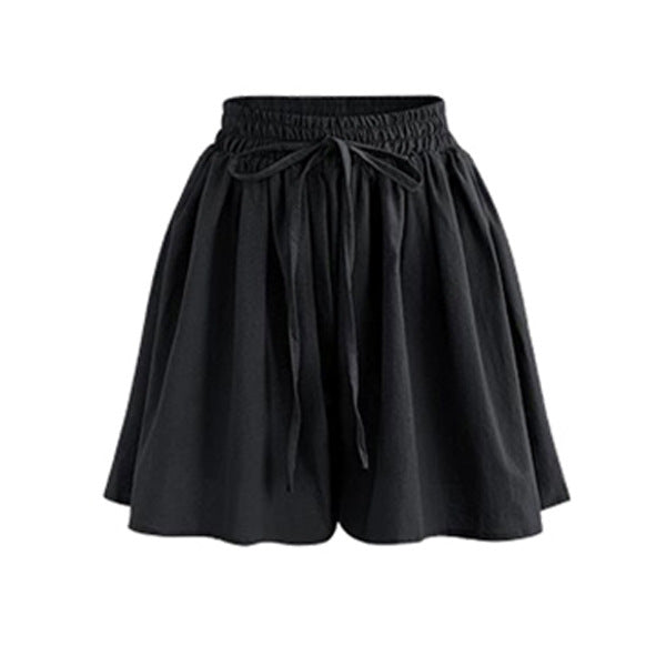 Large Size Wide Leg Shorts for Women Summer Plus Fat New Chiffon Pants Skirt Single Layer Elastic Waist Loose Versatile Korean Style Casual Pants So ist Leben