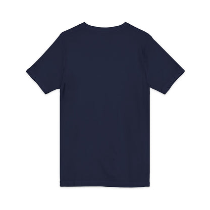 Leadership Heart V-Neck Tee — "Mit Köpfchen für die Kasse. Mit Herz für Führung."