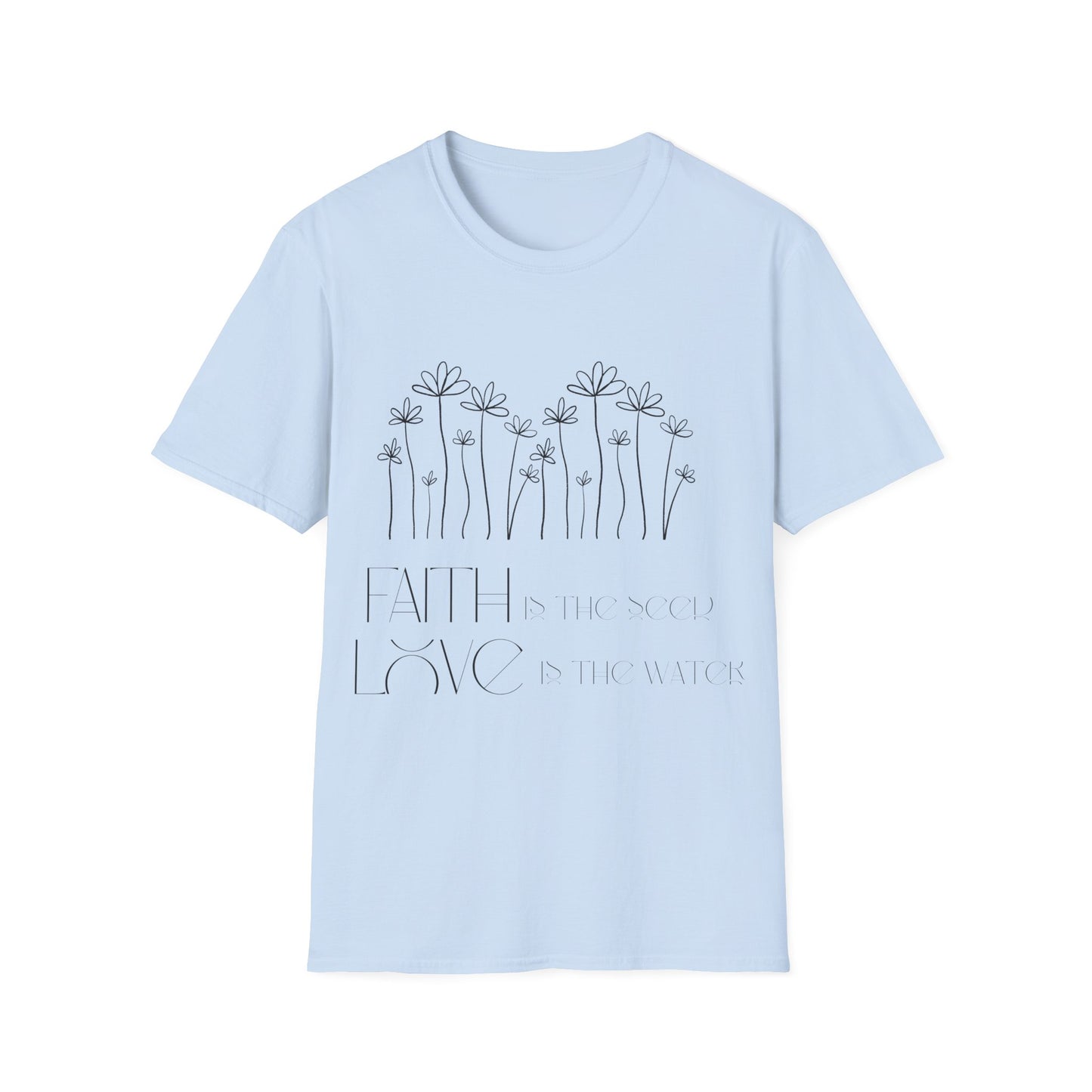 Faith & Love Floral Unisex Softstyle T-Shirt