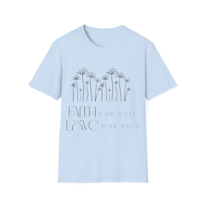 Faith & Love Floral Unisex Softstyle T-Shirt