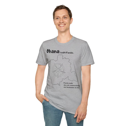 Ohana heißt Familie | Map Unisex Softstyle T-Shirt - So ist Leben