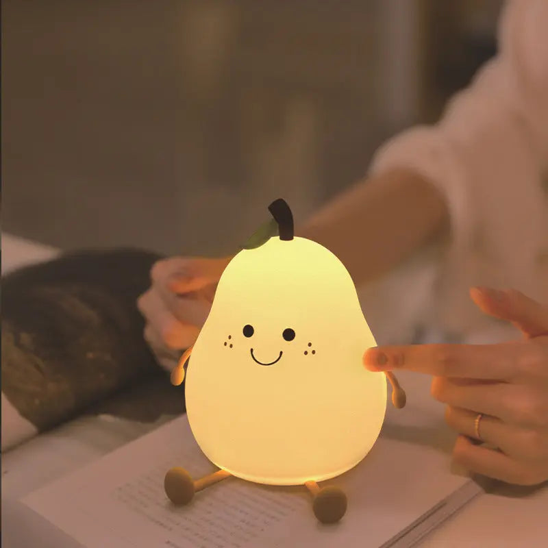 Creative Colorful Pear Duck Pear Night Light Pear Night Light Couple Gift Silicone Cute Night Light Sleeping Night Light - So ist Leben