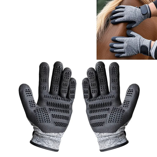 1 Paar Pferdepflege-Handschuhe, Fellpflege-Bürste, Tierhaar-Entferner-Handschuhe für Pferdemassage und -reinigung, Fellpflege-Werkzeug für langes und kurzes Fell So ist Leben