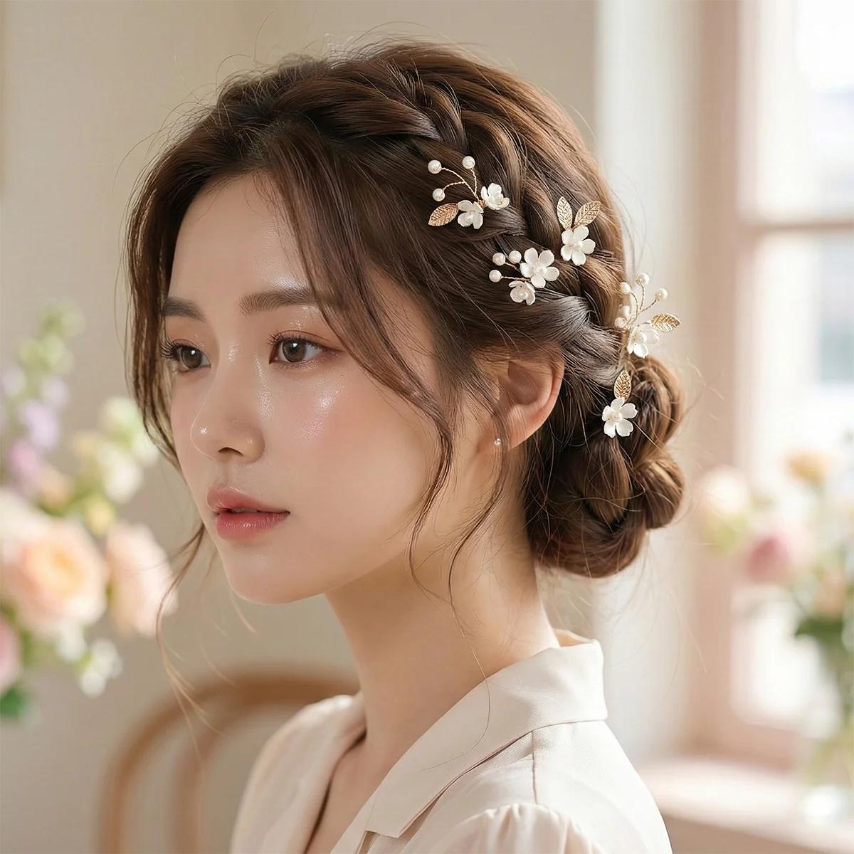 5 teile/paket Blume Clip Hochzeit Haarnadel Exquisite Hochzeit Haar Schmuck Braut Zubehör Frauen Haar Strap Perle Hochzeit Haar Kamm So ist Leben