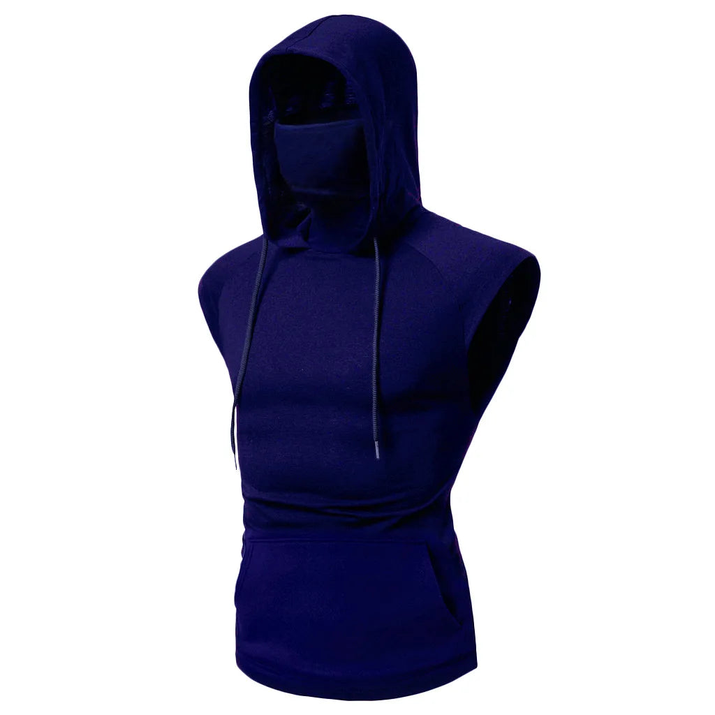 Lässige neue Mode Langarm Splice Große Maske Hoodies - So ist Leben