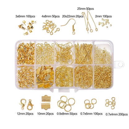 Legierung Zubehör Schmuck Erkenntnisse Set Reparatur Werkzeuge Karabinerverschluss Offene Biegeringe Ohrring Haken für DIY Schmuck Machen Liefert So ist Leben