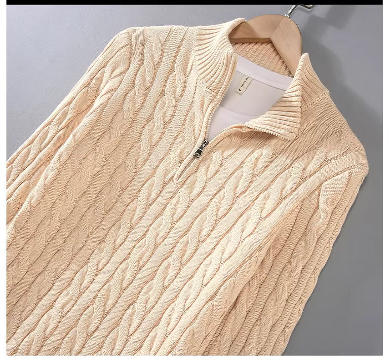 Herren Stehkragen Pullover im modernen Strickstil So ist Leben