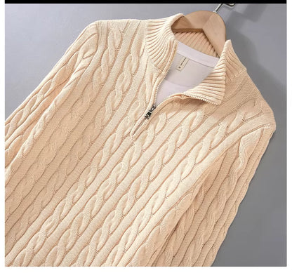 Herren Stehkragen Pullover im modernen Strickstil So ist Leben