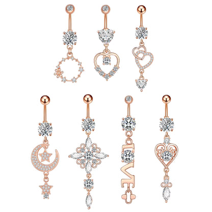Moderner Edelstahl‑Piercingschmuck mit Zirkonia‑Motiven So ist Leben