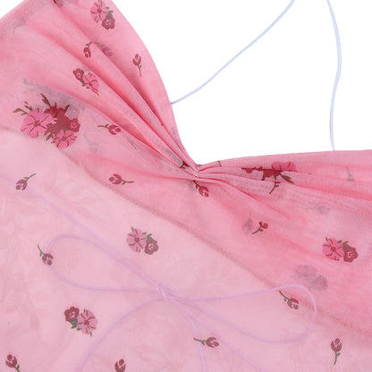 Neckholder‑Top mit floralem Print - So ist Leben