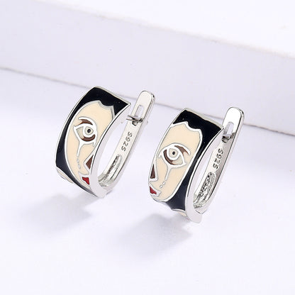 Übertriebene Damen-Ohrringe, Horror-Gesicht-Ohrringe, modischer Party-Schmuck, Halloween-Schmuck, lustiges Geschenk, Ohrringe für Frauen So ist Leben