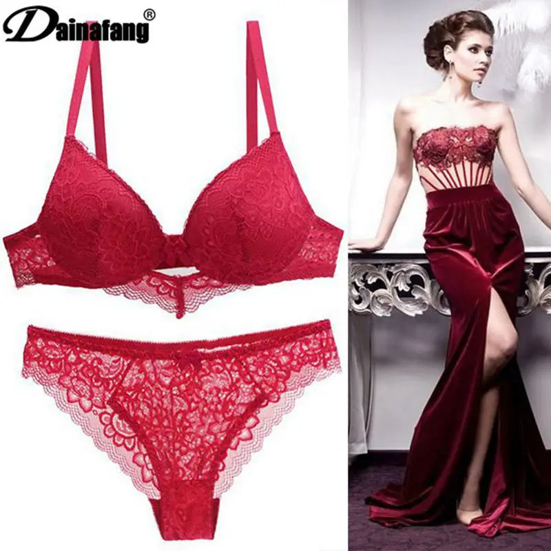 2022 neue Spitze Bohrer Bhs Set Frauen Plus Größe Push-Up Unterwäsche 34/75 36/80 38/85 40/90 42/95 ABCD Tasse Für weibliche Dessous So ist Leben