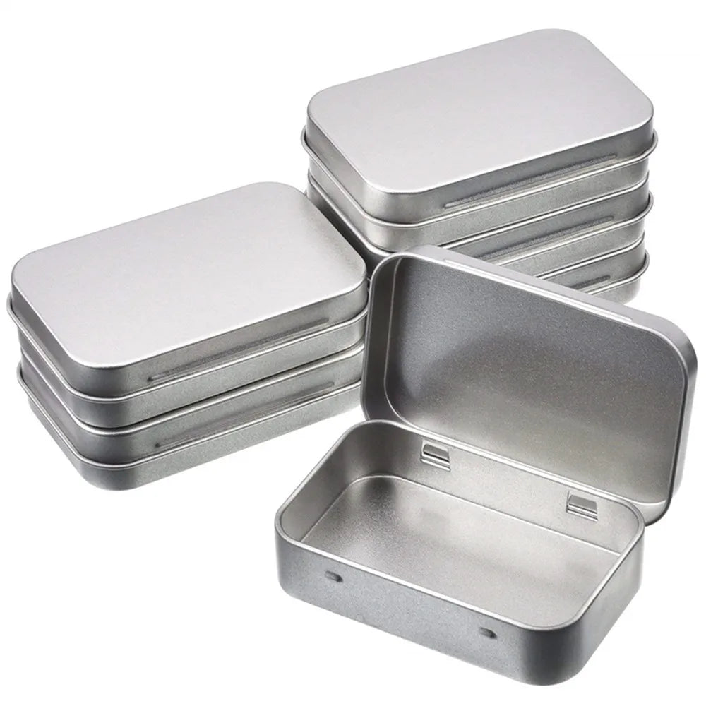 Neue quadratische Blech-Aufbewahrungsboxen Kleine Metall-Aufbewahrungsbox Silber Schmuck Schlüssel Münzen Metallbox Blechdose Hochzeit Süßigkeiten Aufbewahrungsdose So ist Leben