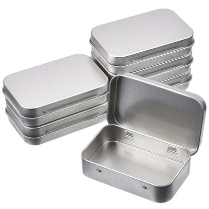 Neue quadratische Blech-Aufbewahrungsboxen Kleine Metall-Aufbewahrungsbox Silber Schmuck Schlüssel Münzen Metallbox Blechdose Hochzeit Süßigkeiten Aufbewahrungsdose So ist Leben
