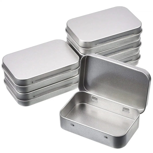 Neue quadratische Blech-Aufbewahrungsboxen Kleine Metall-Aufbewahrungsbox Silber Schmuck Schlüssel Münzen Metallbox Blechdose Hochzeit Süßigkeiten Aufbewahrungsdose So ist Leben