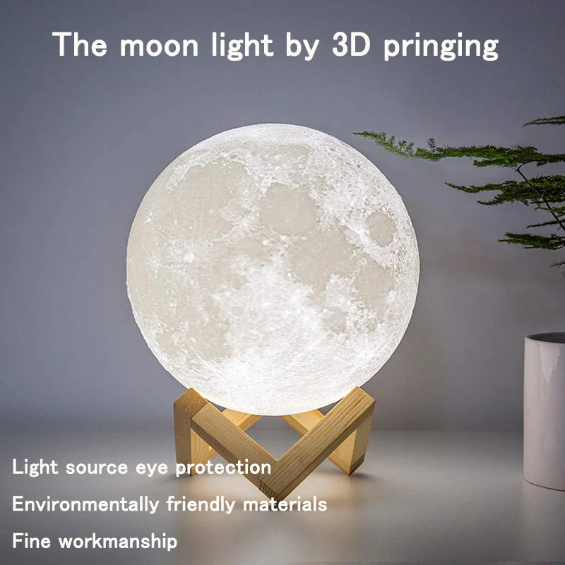 ZK20 LED Nachtlicht 3D Druck Mond Lampe Wiederaufladbare Farbe Ändern 3D Licht Touch Mond Lampe kinder Lichter für Dropshipping So ist Leben
