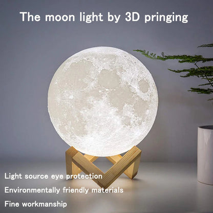 ZK20 LED Nachtlicht 3D Druck Mond Lampe Wiederaufladbare Farbe Ändern 3D Licht Touch Mond Lampe kinder Lichter für Dropshipping So ist Leben