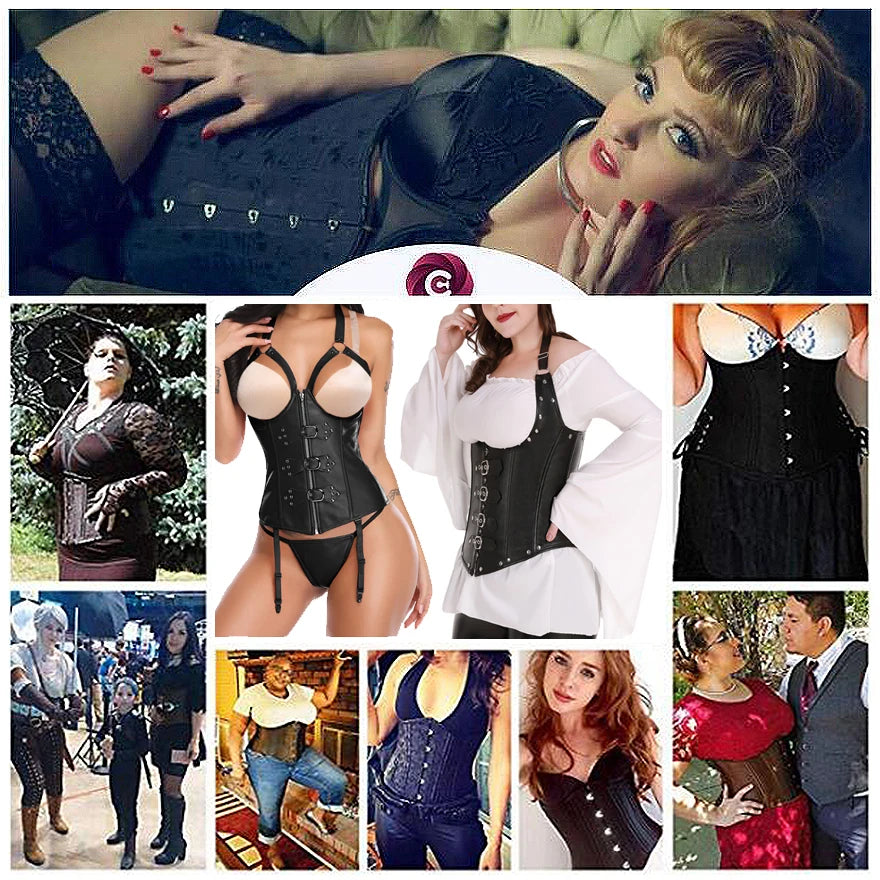 X Neue Steampunk Stahl Ohne Knochen Lace up Zurück Sexy Körper Bustier Vollbrust Korsett Frauen Taille Cincher Korsetts Schwarz Plus Größe S-6XL So ist Leben