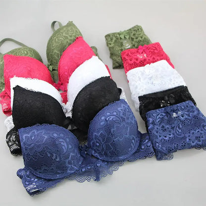 2022 neue Spitze Bohrer Bhs Set Frauen Plus Größe Push-Up Unterwäsche 34/75 36/80 38/85 40/90 42/95 ABCD Tasse Für weibliche Dessous So ist Leben