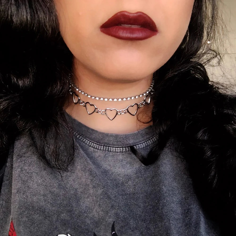 Neue Vintage-Mode Gold-platte Herz-form Multilevel Kette Anhänger Halsketten Für Frauen Halskette Weibliche Boho Schmuck Geschenk So ist Leben