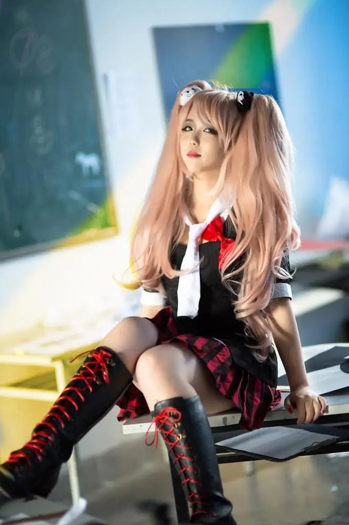 Danganronpa Enoshima Junko Cosplay Kostüm JK Einheitliche Kleidung JK Kurzen Rock Mädchen Anime Halloween Sets Cos So ist Leben