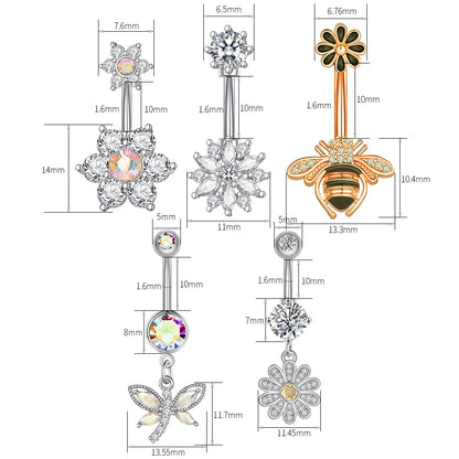 Moderner Edelstahl‑Piercingschmuck mit Zirkonia‑Motiven So ist Leben